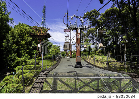 松山城 松山城ロープウェイ リフト 愛媛県松山市の写真素材