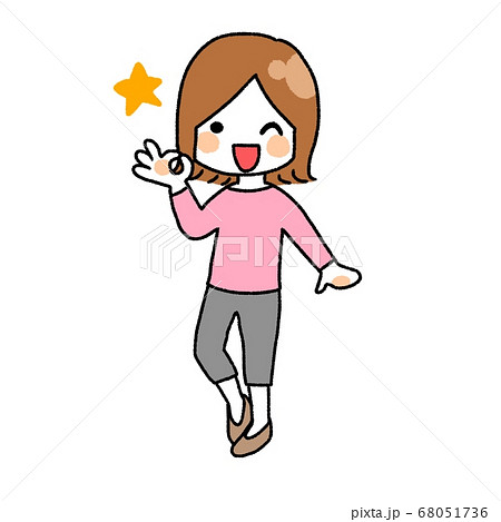 ウインクする女性 68051736