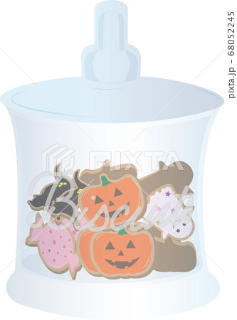 ハロウィン素材　ガラス瓶入りクッキー 68052245