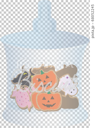 ハロウィン素材　ガラス瓶入りクッキー 68052245