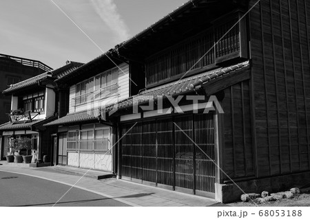 佐原の町並み・モノクロ 68053188