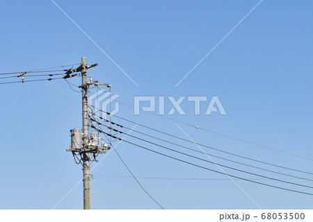 電信柱　電力　通信 68053500
