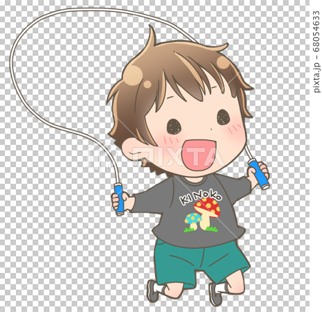 なわとびをする男の子 68054633