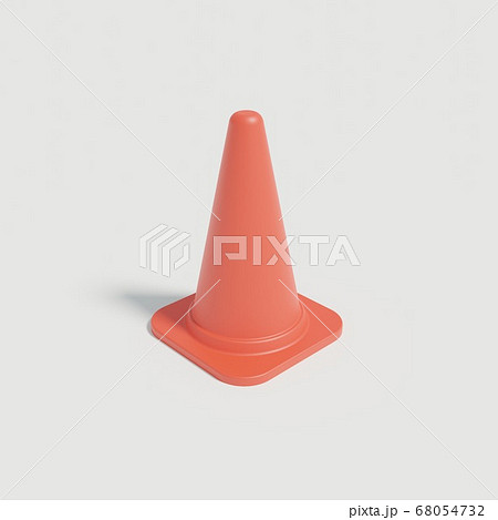 3Dでレンダリングしたロードコーンのオブジェ 68054732