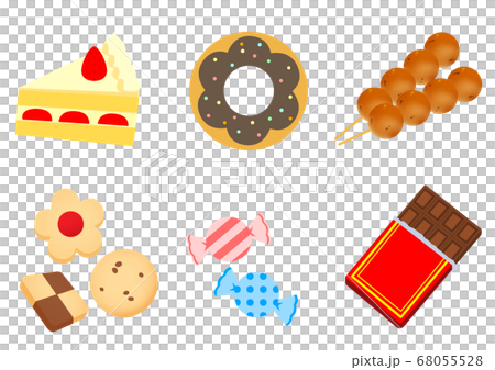 お菓子詰め合わせのイラスト素材