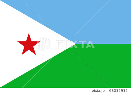 National flag of the Djibouti. The main symbol of 68055955