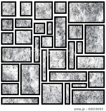 四角を多用した幾何学模様の背景素材のイラスト素材