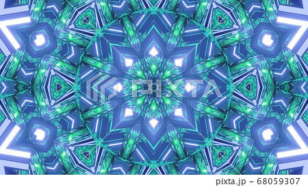 3D Illustration Kaleidoscopic Polaris Background 68059307