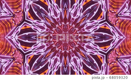 3D Illustration Neon Green Star Background 68059320