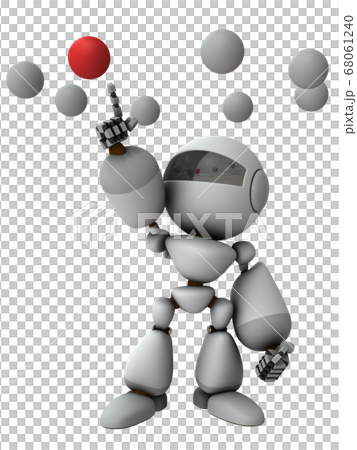 選択と決定する人工知能のロボット。3Dレンダリング。 68061240