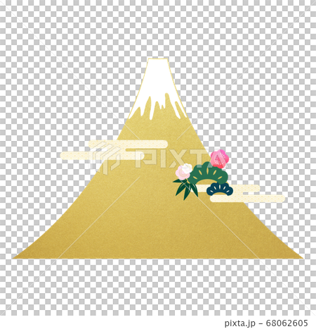 金色の富士山の素材 68062605
