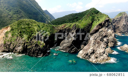 奄美大島のホノホシ海岸の空撮 奄美大島のホノホシ海岸の空撮 68062851