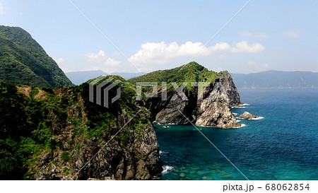 奄美大島のホノホシ海岸の空撮 68062854