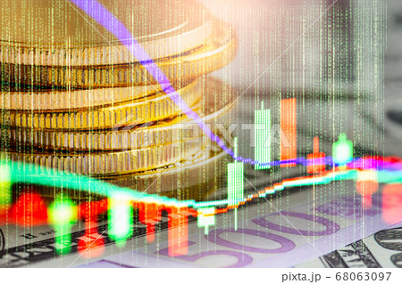Stock market or forex trading graph and Stock market or forex trading graph and 68063097
