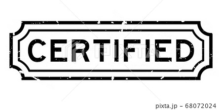Grunge black certified word rubber seal stamp on white background Grunge black certified word rubber seal stamp on white background 68072024