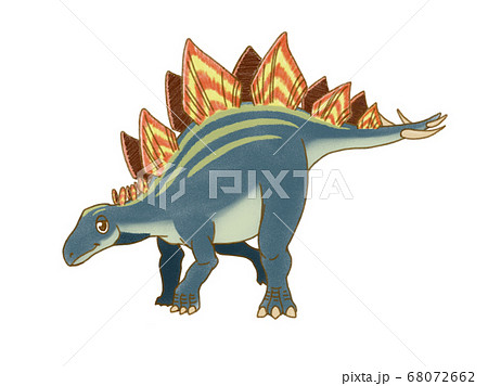 ステゴサウルスのイラストのイラスト素材