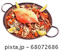 ワタリガニのパエリアのイラスト 68072686