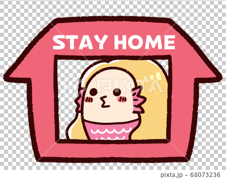 アマビエとSTAY HOME ピンク アマビエとSTAY HOME ピンク 68073236