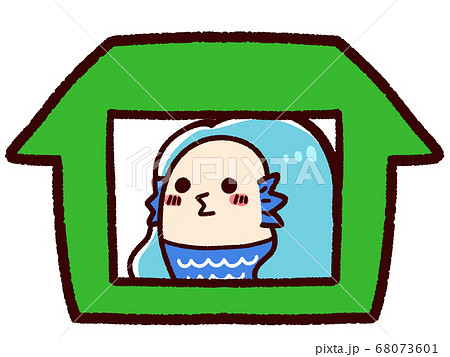 お家にいるアマビエ　緑 68073601