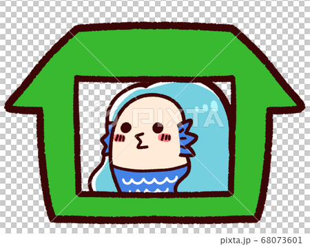 お家にいるアマビエ　緑 68073601