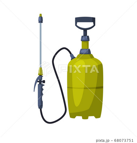 Green Pressure Sprayer of Chemical Insecticide, Pest Control and Extermination Concept Vector Illustration on White Background Green Pressure Sprayer of Chemical Insecticide, Pest Control and Extermination Concept Vector Illustration on White Background 68073751