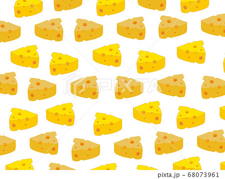 ポップでかわいいチーズの背景 壁紙のイラスト素材 68073961 Pixta