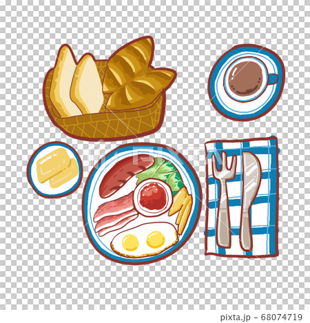 朝食 朝ご飯 パンのイラスト素材 朝食 朝ご飯 パンのイラスト素材