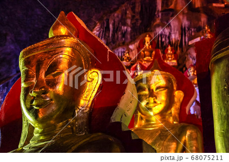 Golden Buddha statues in Pindaya Cave, Shan State, Golden Buddha statues in Pindaya Cave, Shan State, 68075211