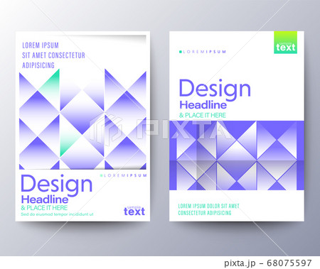 Flyer or Poster design with geometric background Flyer or Poster design with geometric background 68075597