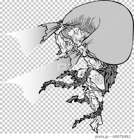 浮世絵　風神　その2 68076862