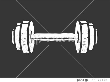 Dumbbell weight vintage icon logo isolated black and white retro style design clipart Dumbbell weight vintage icon logo isolated black and white retro style design clipart 68077456