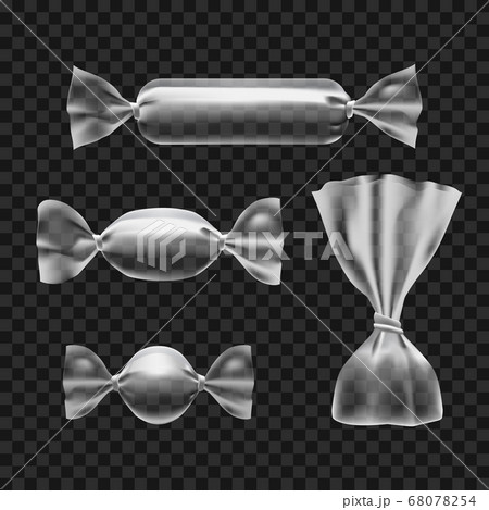 Realistic 3d Detailed Pack Candy Foil Set. Vector Realistic 3d Detailed Pack Candy Foil Set. Vector 68078254