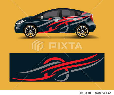 Car decal graphic vector wrap vinyl sticker. 68078432
