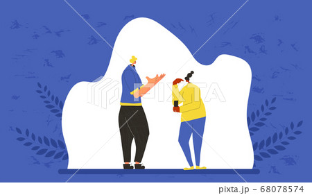 Adult people teenager girl. Vector flat color 68078574