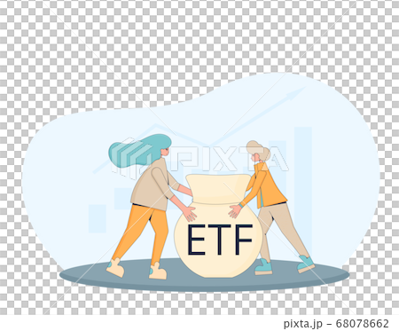 ETF concept. Economic diversification. Two 68078662