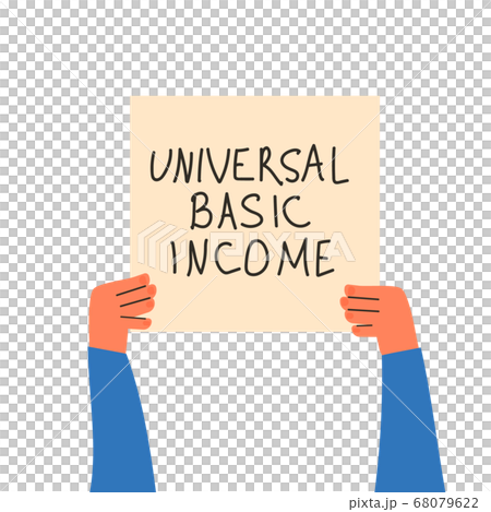 Unic city basic income. Vector flat color concept. Unic city basic income. Vector flat color concept. 68079622