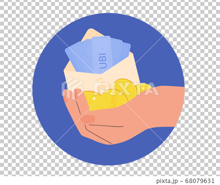 Unic city basic income. Vector flat color concept. Unic city basic income. Vector flat color concept. 68079631