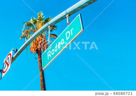 Rodeo Drive Road Sign on fashionable street Rodeo 68080721