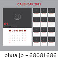 Calendar annual vector template year 2021 for office, layout corporate and company with vertical. 68081686
