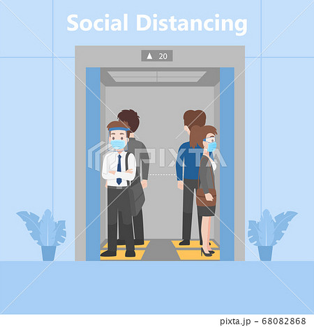 New normal life People in business outfits social New normal life People in business outfits social 68082868
