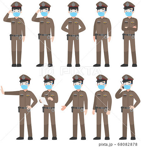 brown cop uniform