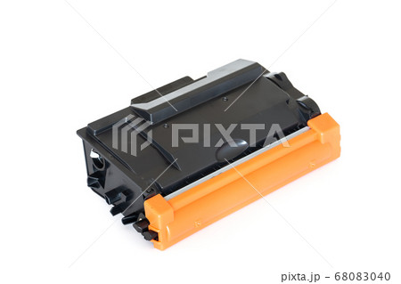 Laser printer drum and toner cartridge on white 68083040