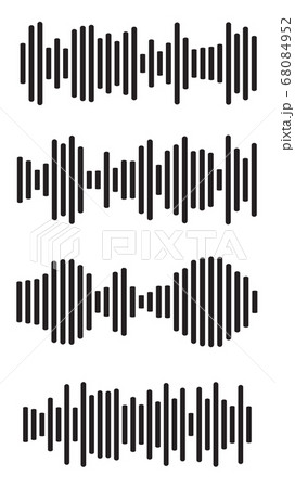 Equalizer charts icon set. Music signal frequency Equalizer charts icon set. Music signal frequency 68084952