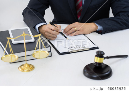 The private office of Asian young lawyer working The private office of Asian young lawyer working 68085926