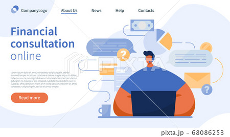 Landing page banner of online finance consultation 68086253
