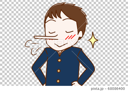 一名男學生，鼻子和臉高高 68086400