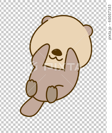 目をおさえるラッコのイラスト 目をおさえるラッコのイラスト 68087383