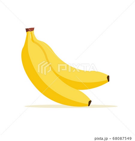 Banana vector cartoon isolated icon. Flat... - Stock Illustration  [68087549] - PIXTA