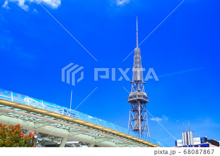 名古屋市、水の宇宙船とテレビ塔の風景 名古屋市、水の宇宙船とテレビ塔の風景 68087867