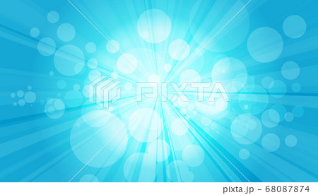 Blue sanny rays background. Sparkling magical dust particles. Vector illustration. 68087874